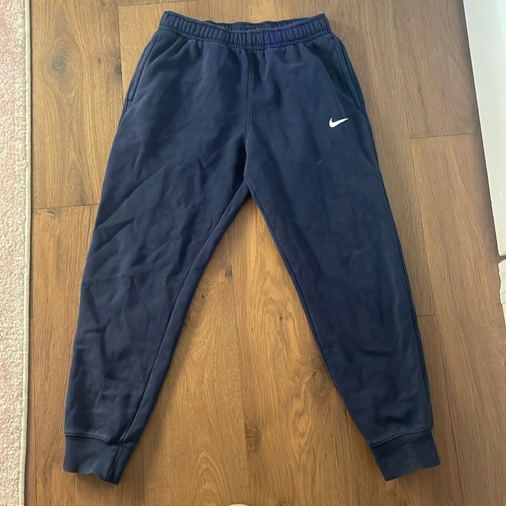Nike sweatpants size small navy blue
